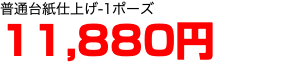 普通台紙仕上げ-1ポーズ 11,880円