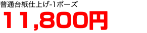 普通台紙仕上げ-1ポーズ 11,800円